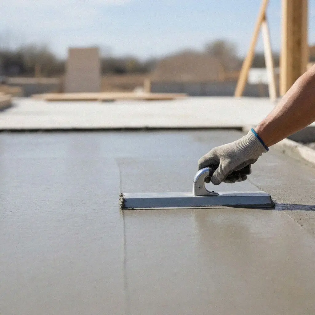 Core cut out of an old garage floor slab in Orange, CA